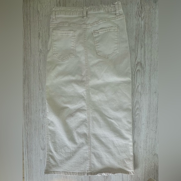 Oat New York Denim Jean Midi Skirt 4/27 - Picture 5 of 12